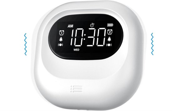 Réveil vibrant WNHB® pour sourds et malentendants - Wekker avec fonction vibration - Réveil puissant avec coussin vibrant