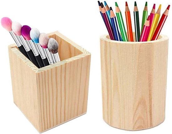 Pennenhouderbox hout 12 sleuven pennenbox met glazen venster vulpenhouder organizer box geschenk
