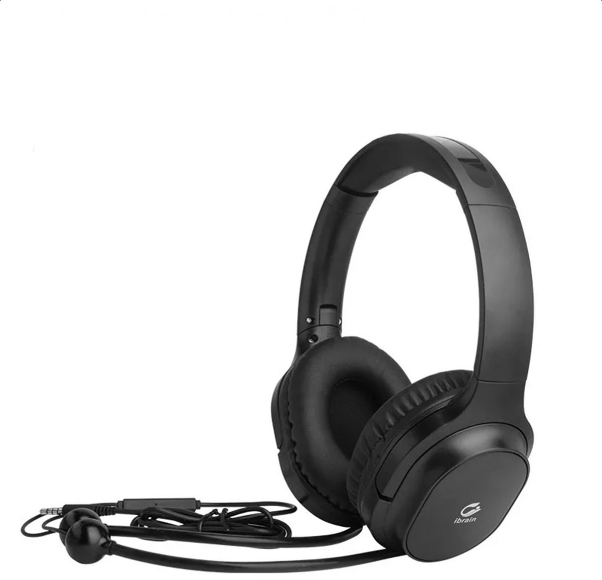 Anti straling Air Tube Koptelefoon Over-Ear HA08W – iBrain Wit - 3.5mm Jack
