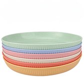 SHOP YOLO - Service de table - Assiettes incassables - assiettes à salade - assiettes à pain - healthy pour enfants et adultes - 12 pièces