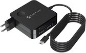 Siltcon® USB-C oplader 100W – USB C adapter – Snellader Iphone Geschikt – Snellader Samsung Geschikt – Oplader USB C – 15 tot 100W – 45W, 65W, 87W & 100W – Universeel Macbook Oplader Geschikt, Windows Laptops, Tablets, Telefoons – 2 meter kabel