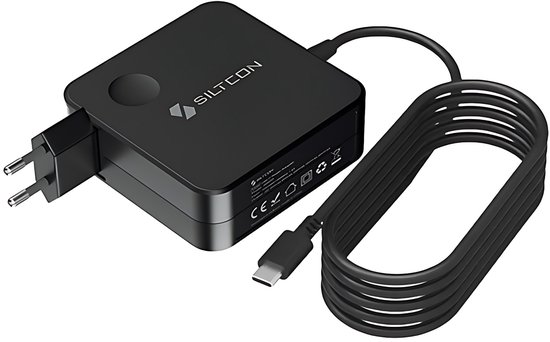 Foto: Siltcon usb c oplader 100w usb c adapter snellader iphone geschikt snellader samsung geschikt oplader usb c 15 tot 100w 45w 65w 87w 100w universeel macbook oplader geschikt windows laptops tablets telefoons 2 meter kabel