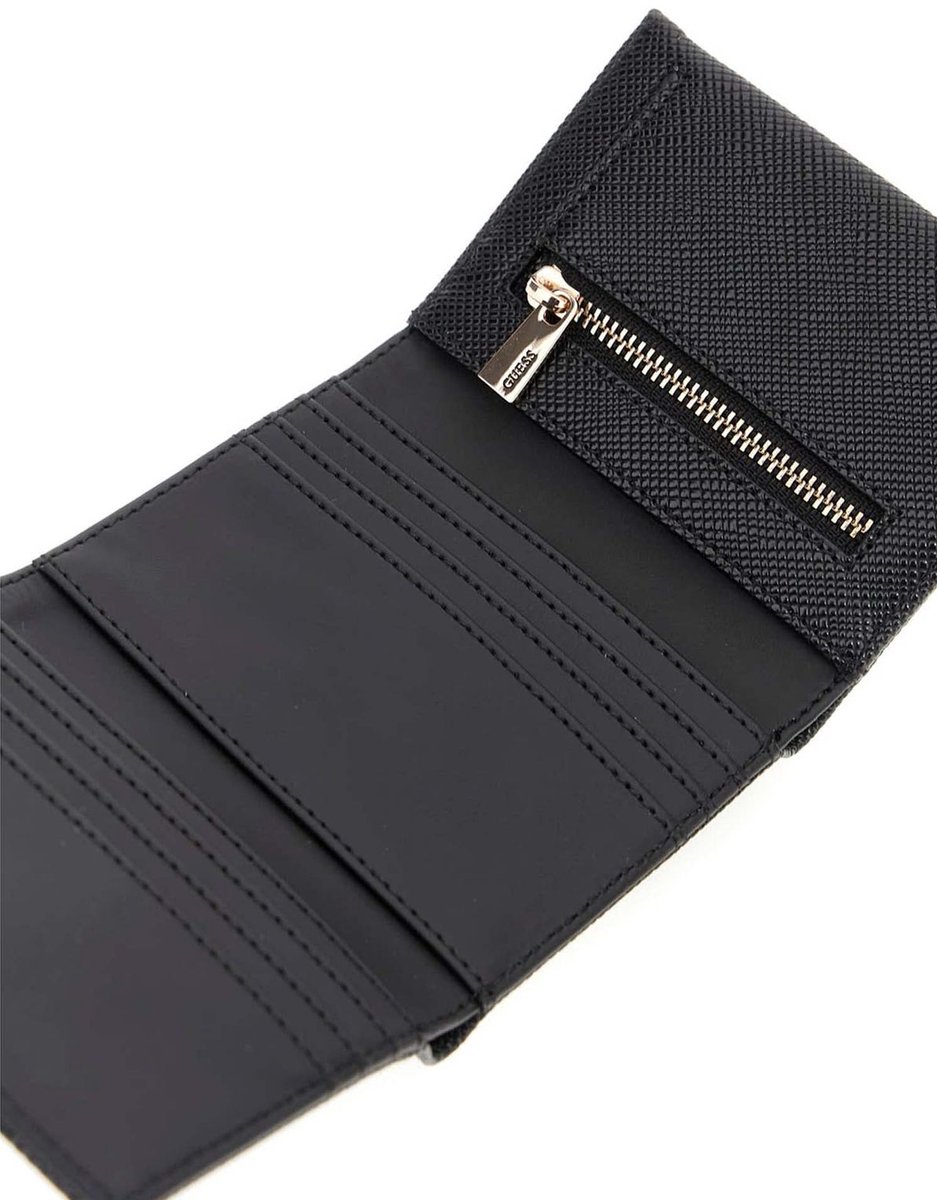 GUESS Rosalba SLG Petite Trifold Wallet Geldbörse Black Schwarz Neu