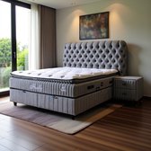 Bol.com BSS Bedding Fluffy - Boxspring - Complete Boxspring - 140x200 - Boxspring met Opbergruimte - Bed Boxspring Set - Bed Set... aanbieding