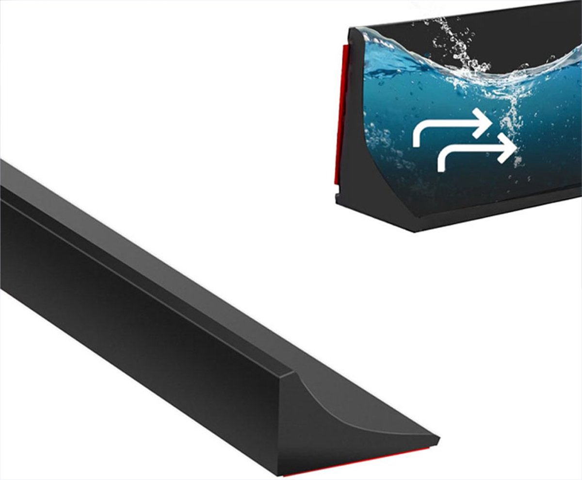 Douchestop - 200Cm - Zwart - Voorkom Waterlekken - Opvouwbare Douchewaterbarrière