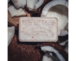 4x Savon de Marseille Zeep – Lait de Coco (Kokosmelk) met Karitéboter – 125g – Handgemaakt & Voedend – Zeepengeurboetiek - scrubzeep