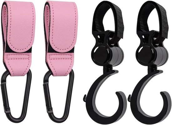 iZhuoKe Kinderwagen Haken [2 Stück],Taschenhalter Kinderwagen Leder