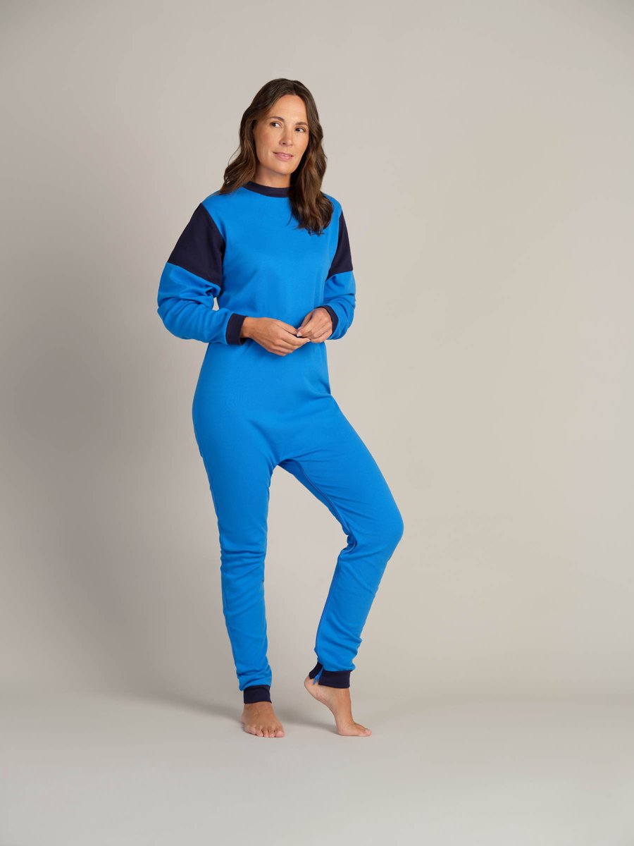Goedkoopste Plukpak voor volwassenen | Rugritssluiting | Rits in het kruis | Hansop | Blauw| XL