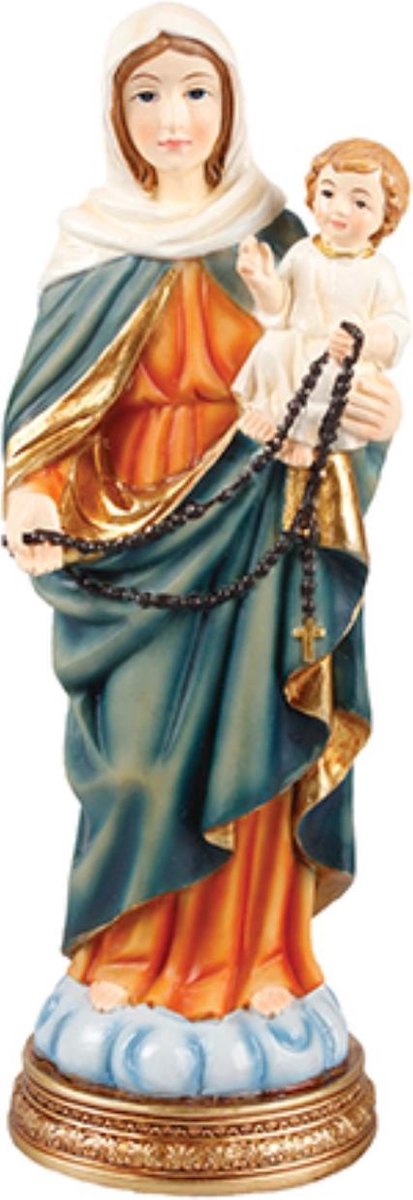 Beeld Maria met kind en Rozenkrans | bol.com