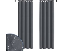 Buitengordijnen Outdoor Gordijn 2 Stuk - 132 x 274cm - Waterdicht Weerbestendig - Verduisterende Balkongordijn - ondoorzichtig - voor patio