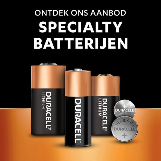 Duracell lithium batterijen, inclusief enkele knoopcellen.