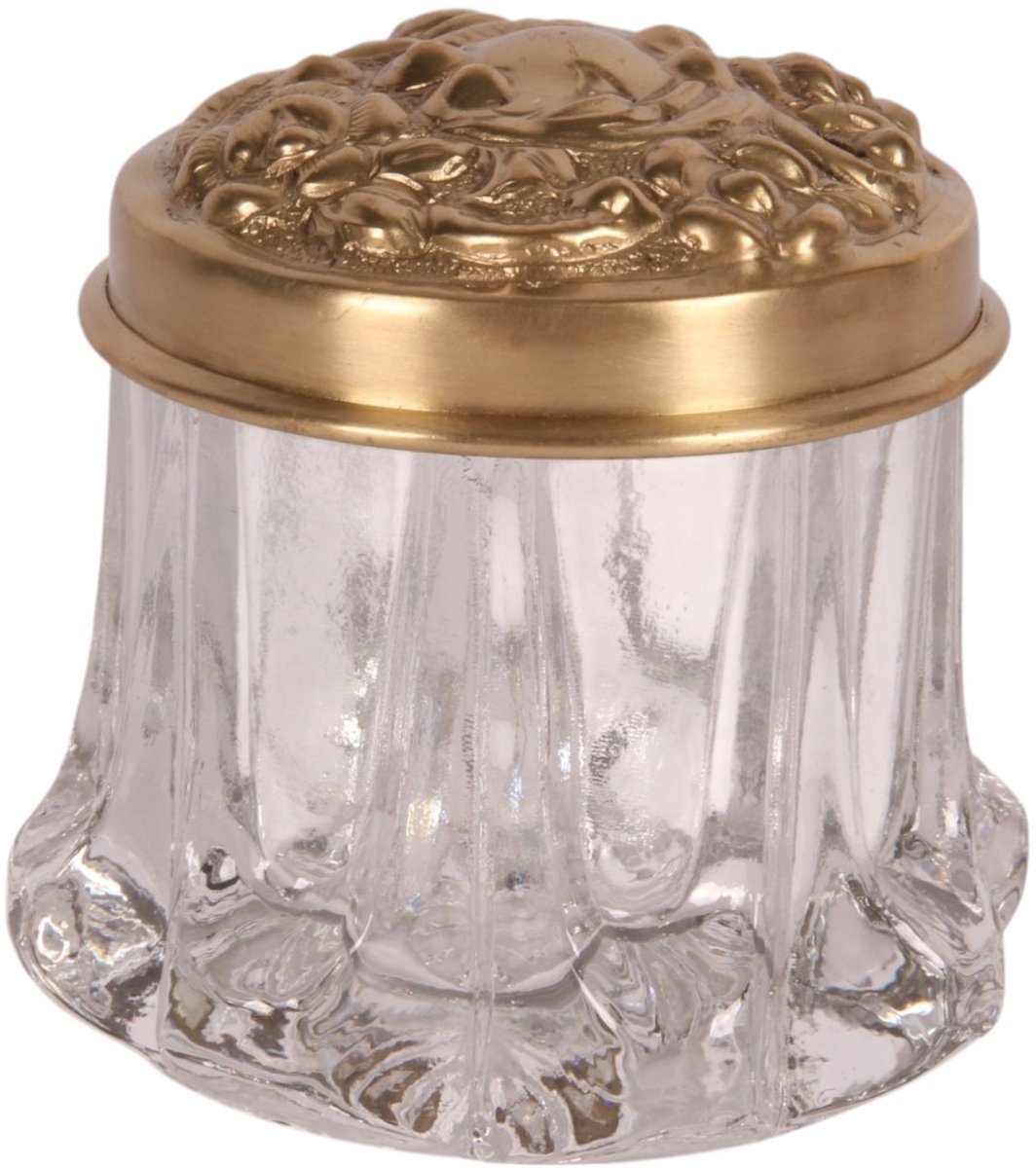 Baroque - Opberger - Opberger /pot met deksel - Goud - Brass - 7x7x7 - Brass