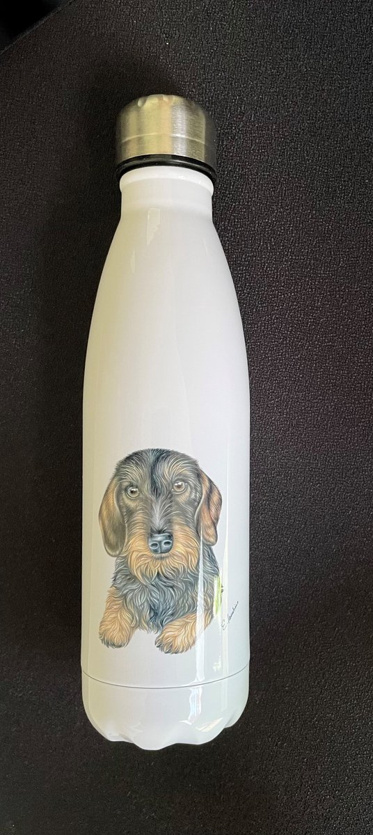 Mariele World Thermosfles ~Rauhaardackel Weiss ~ Tekkel