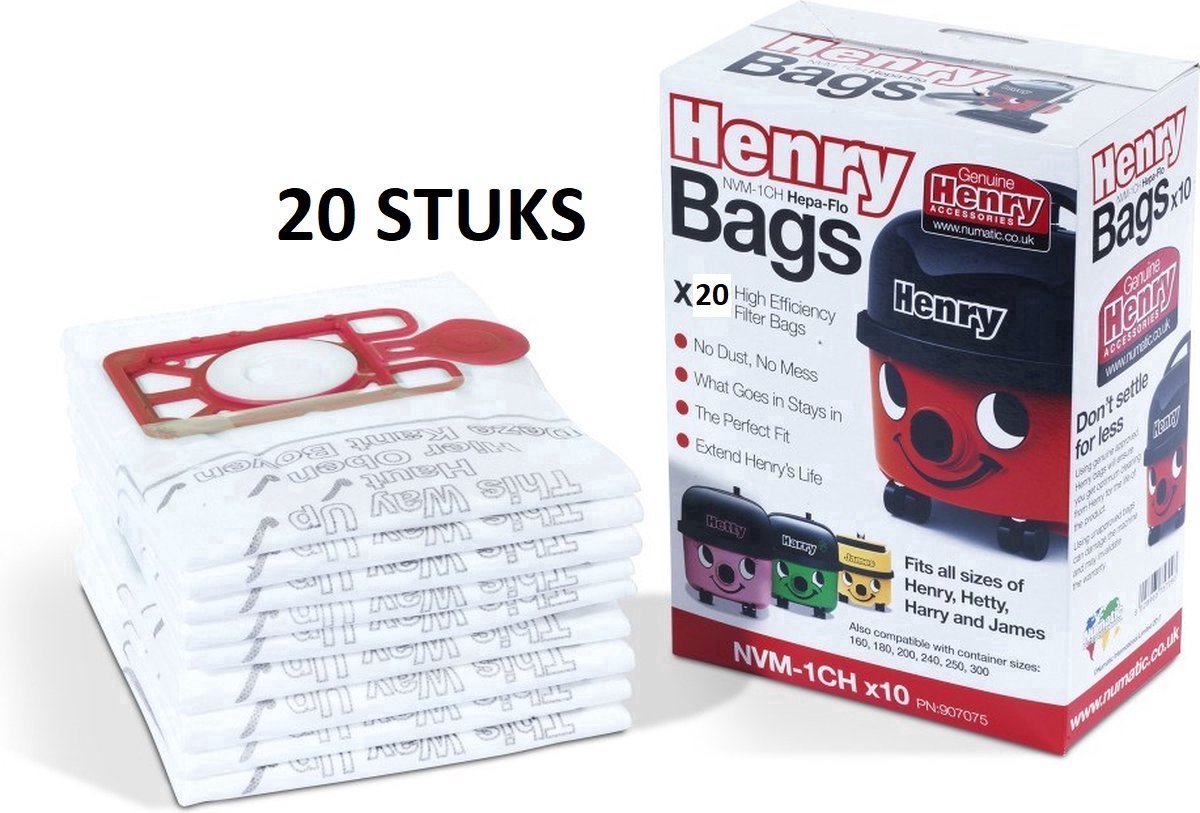 Numatic HepaFlo Stofzak NVM-1CH - Stofzuigzakken - Stofzuigerzakken - 20 stuks