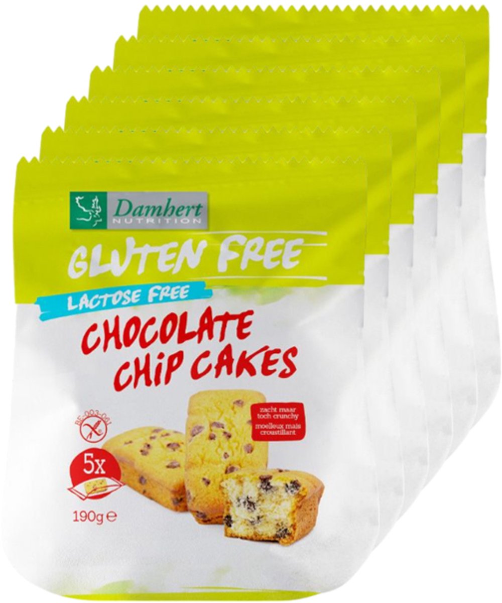 Damhert | Glutenvrij | Chocolate Chip Cakes | 6 stuks | 6 x 190 g