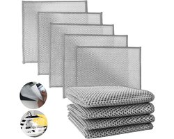 Allecto Plus - Multifunctionele draadtheedoeken en vaatdoeken - 20 stuks - Geschikt voor nat en droog gebruik - Draadspoeldoek voor keuken - Pannen, potten en fornuis - Huishoudelijke draadproducten met veelzijdige toepassingen