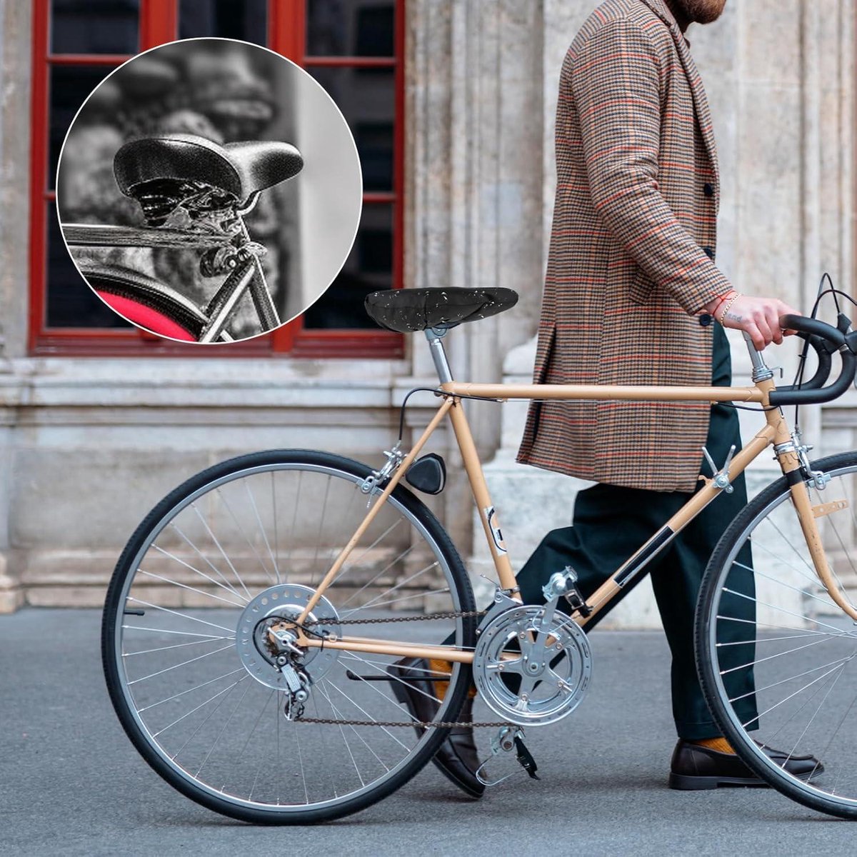 Allecto Plus - Waterdichte fietszadelhoezen voor dames en heren - Bescherming tegen regen - Set van 2 - Wasbaar - Fietsaccessoires voor stad en bergen