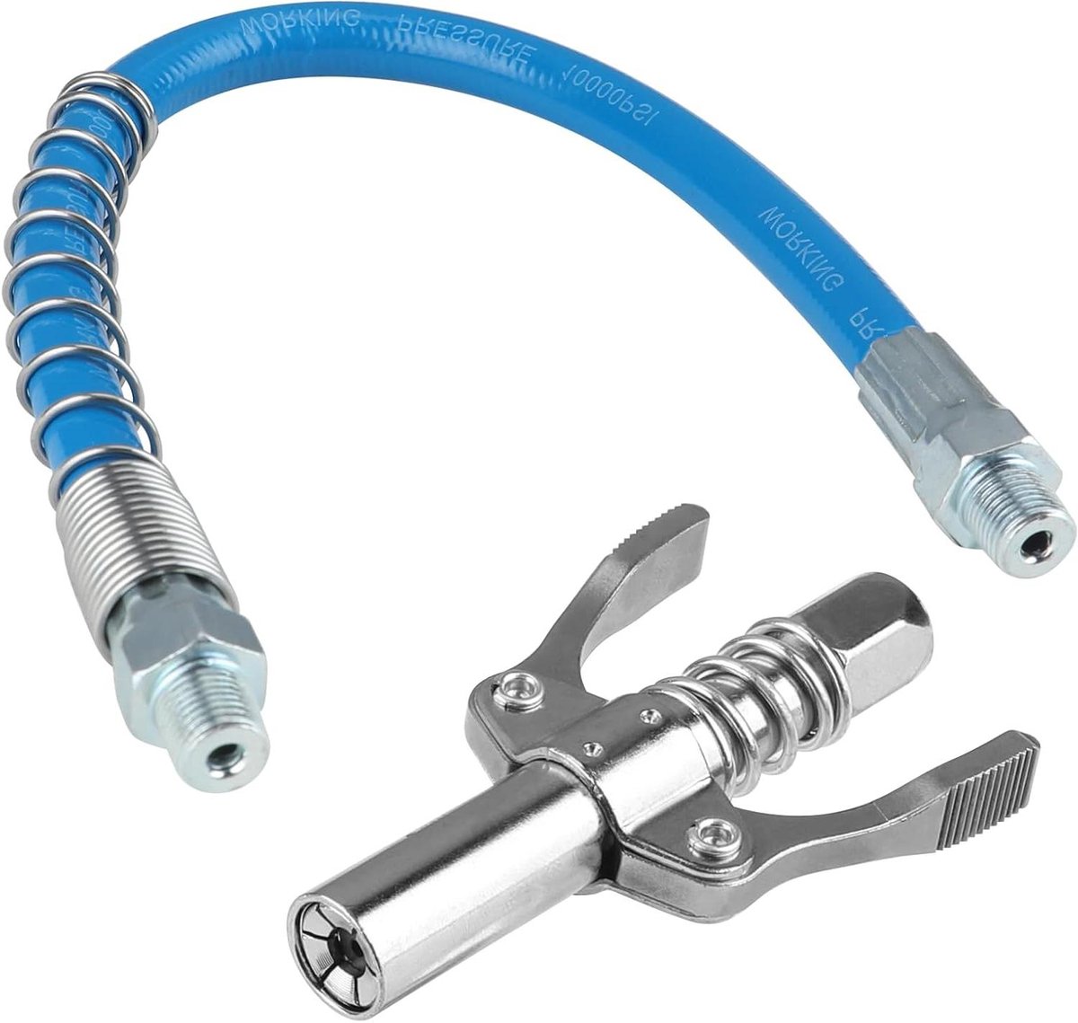 Allecto Plus - Roestvrij Stalen Vetspuit met Dubbele Handgreep en Lekvrije 30 cm Slang - Krachtige Smering tot 17000 psi