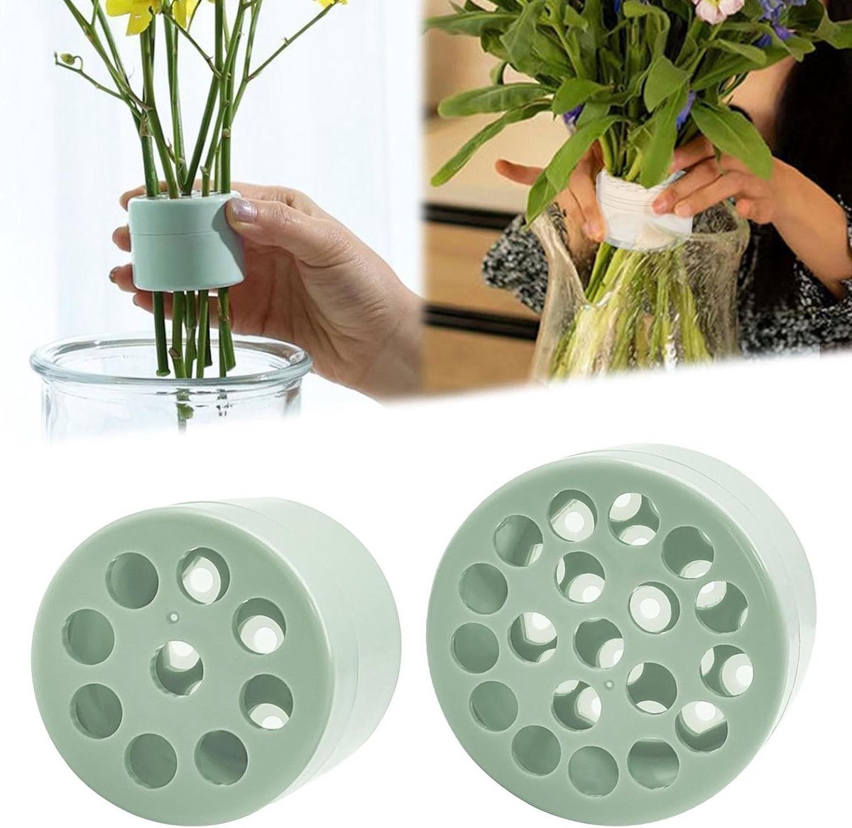 Allecto Plus - Bloemensteelhouders voor Ikebana arrangementen - 2 stuks - Thuisdecoratie voor bloemenliefhebbers