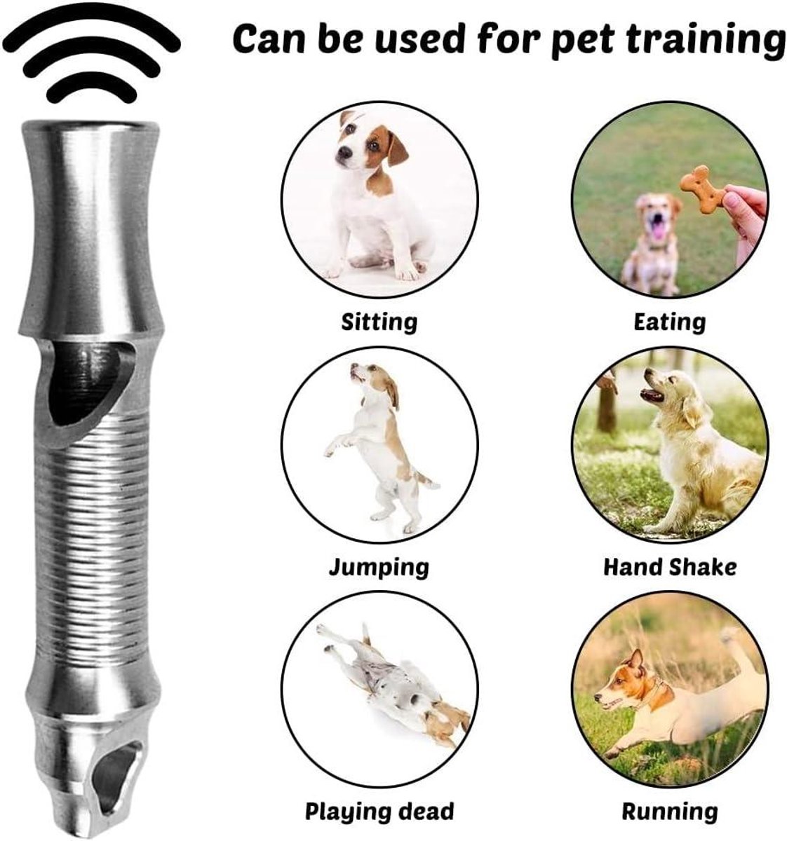 Allecto Plus - Fluitje voor Hondentraining 120db - Recaller voor Wandelen, Huisdiertraining, Camping en Jacht