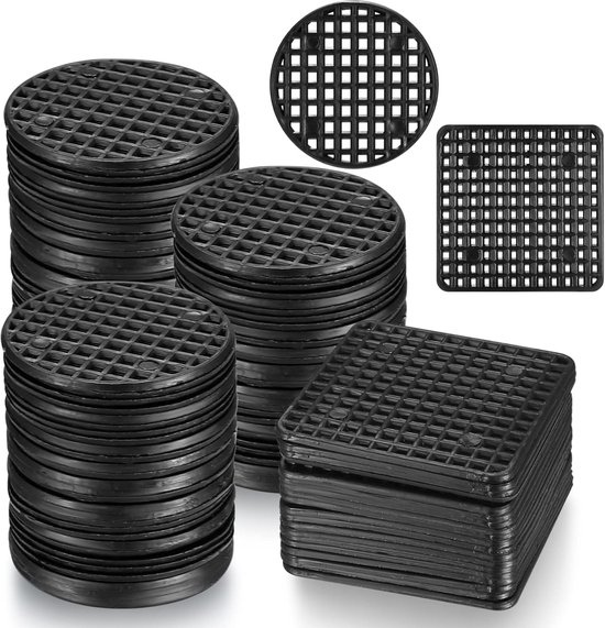 Pies para macetas de Potrisers, PR16, invisibles, de color negro, pa