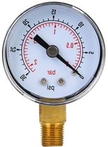 Allecto Plus - Mechanisch Manometer 1/8 Zoll BSPT voor Lucht, Olie en Water (0-30 psi 0-2 bar) met Nauwkeurige Meting
