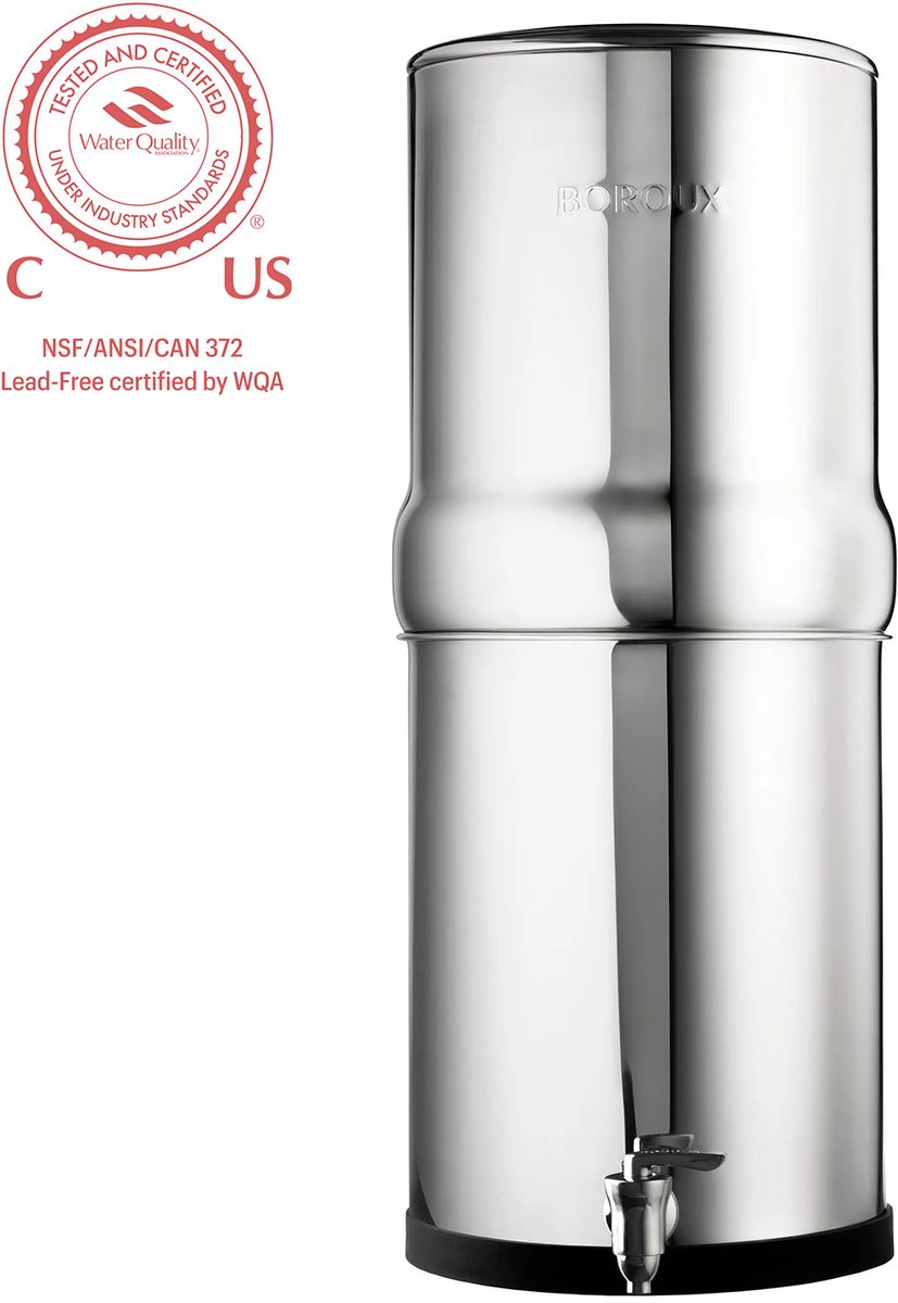 BOROUX Legacy™ waterfilter - 11,4 liter - RVS