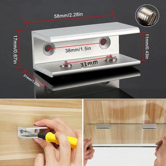 Lot De 8 Supports De Serrage Pour Store Plissé – Réglables 20 Mm – Blanc – Sans Perçage Pour Fenêtres Bois & PVC
