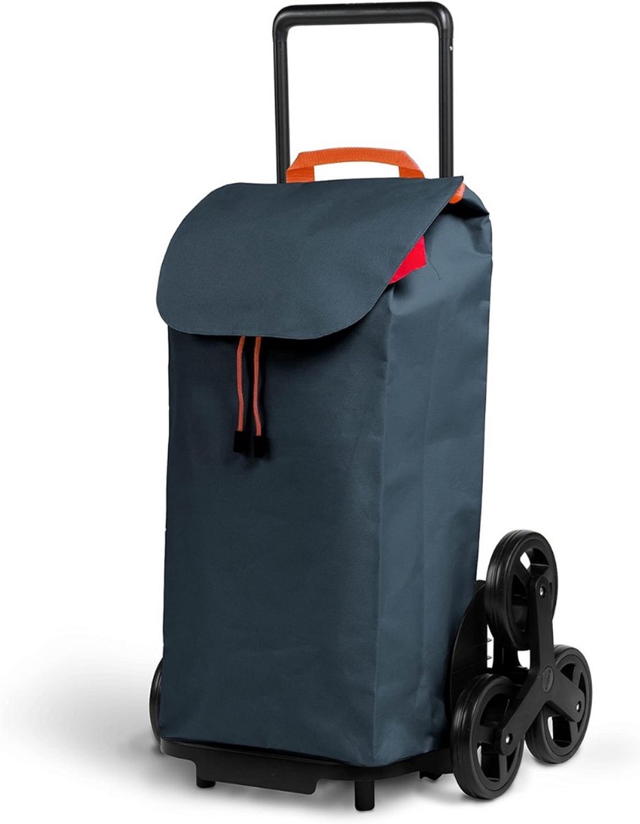 Thuys – Winkeltrolley – Boodschappentrolleys – 13cm x 35cm x 96cm – Zwart