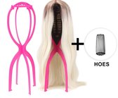 Wigs & More - Porte-perruque - Porte-perruque - Support à perruque - Pour Perruques longues et courtes - 51 cm