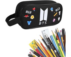 Funmo BTS-etui, BTS-etui, etui met grote capaciteit, etui, bureau-organizer met meerdere compartimenten voor jongens, meisjes, studenten en kantoorbenodigdheden