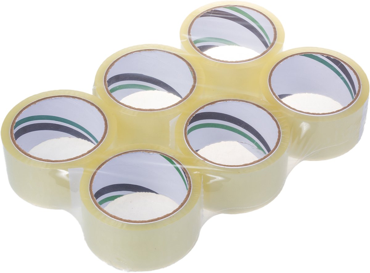 Plakband - acryl verpakkingstape - Tape - 48mm x 54m - 6 stuks - Transparent