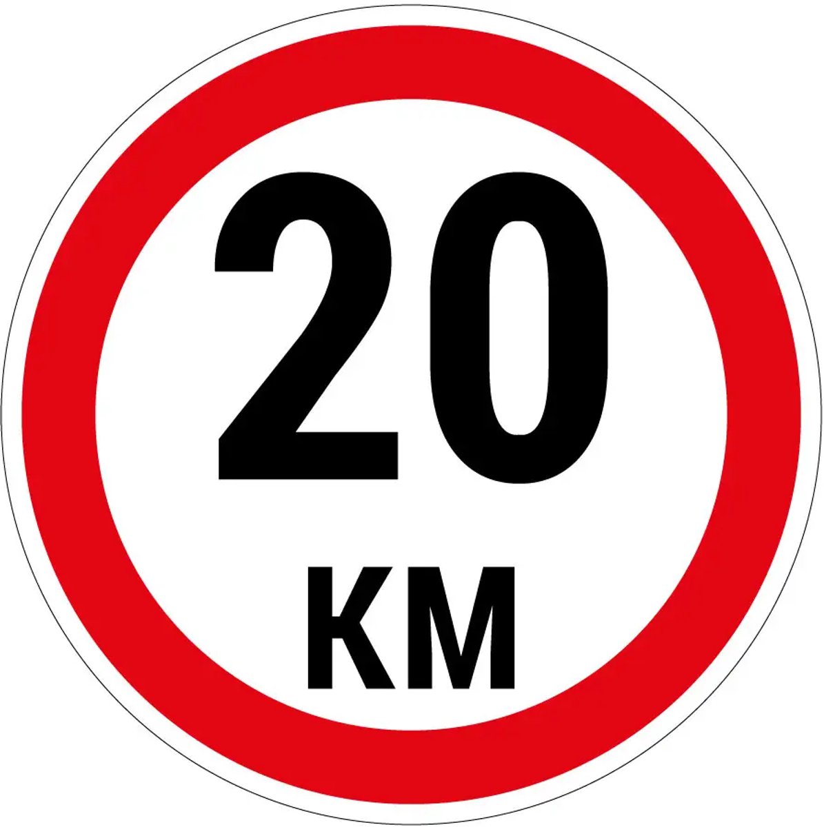 20 km sticker | 10 cm