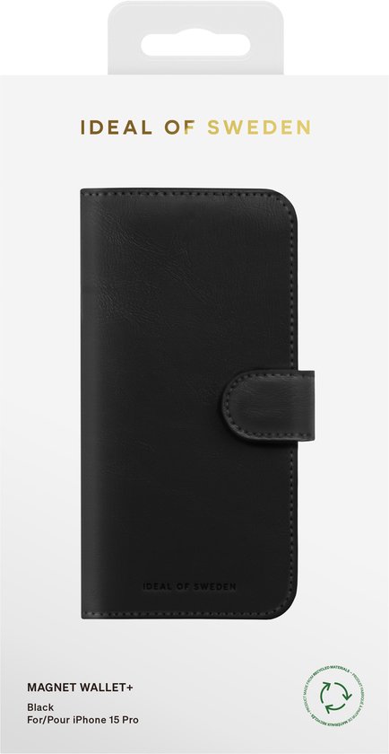 Ideal of Sweden Magnet Wallet+ MagSafe iPhone 15 Pro Noir