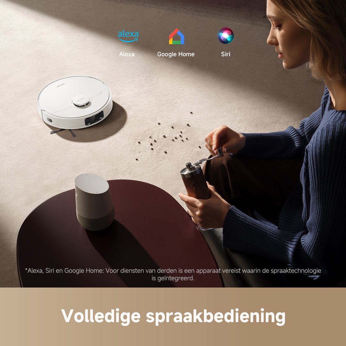 Dreame D20 - Slimme Robotstofzuiger met Dweilfunctie - 13.000 Pa zuigkracht en 285 min accuduur - App-besturing en haarontwarringstechnologie — afbeelding 4