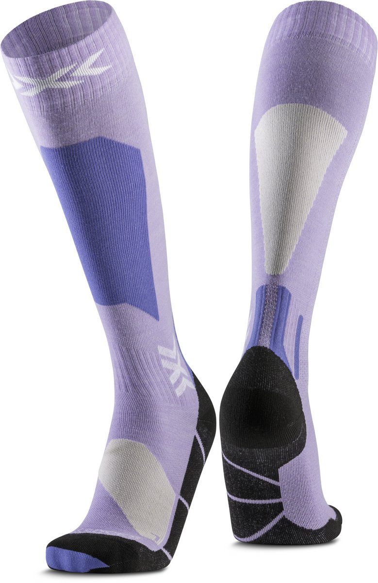 X-Socks Ski Discover Merino Skisokken Muted Lavender 42-44 Gedempt Lavendel/licht Zand