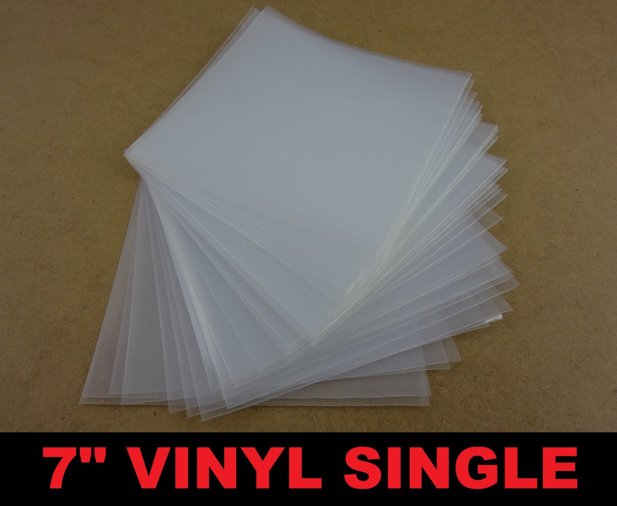 50 Stuks Single (7", 45 toeren) buitenhoezen standaard mat extra dik 150 micron (TOP KWALITEIT! 0.15mm dikte) - hoezen singles, outer sleeves, buiten hoes, platenhoezen, hoesjes, transparant, vinyl platen, 45t, 7 inch