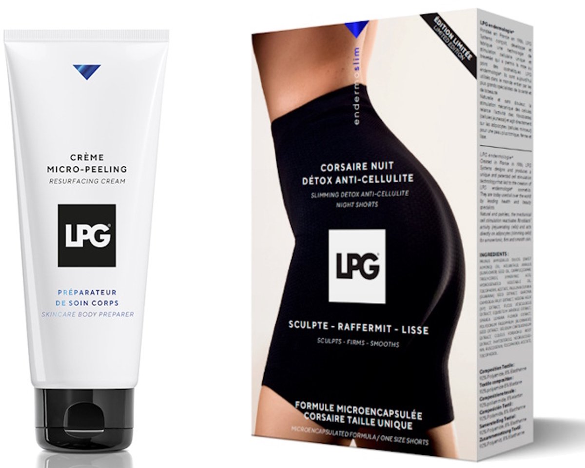 LPG - Endermologie - combipack - corsaire nuit detox + micro peeling resurfacing cream 200 ml