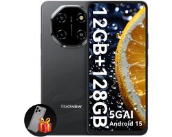 Blackview SHARK 6 Smartphone 5G AI - DUAL SIM - 12 GB RAM - 128 GB ROM - Octa Core - Android 15 - 6,88 inch - NFC - Zwart
