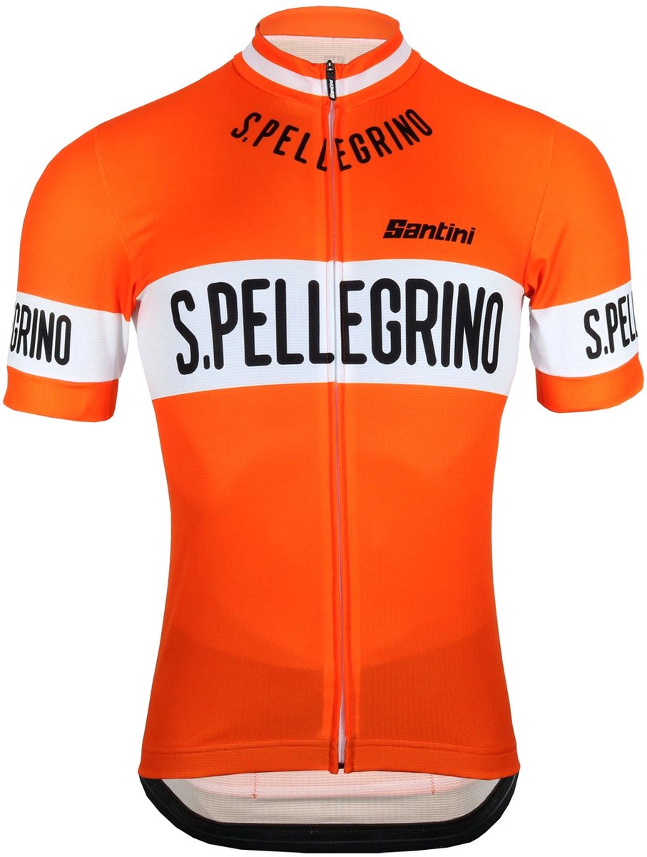 Retro San Pellegrino fietsshirt met korte mouwen - XS