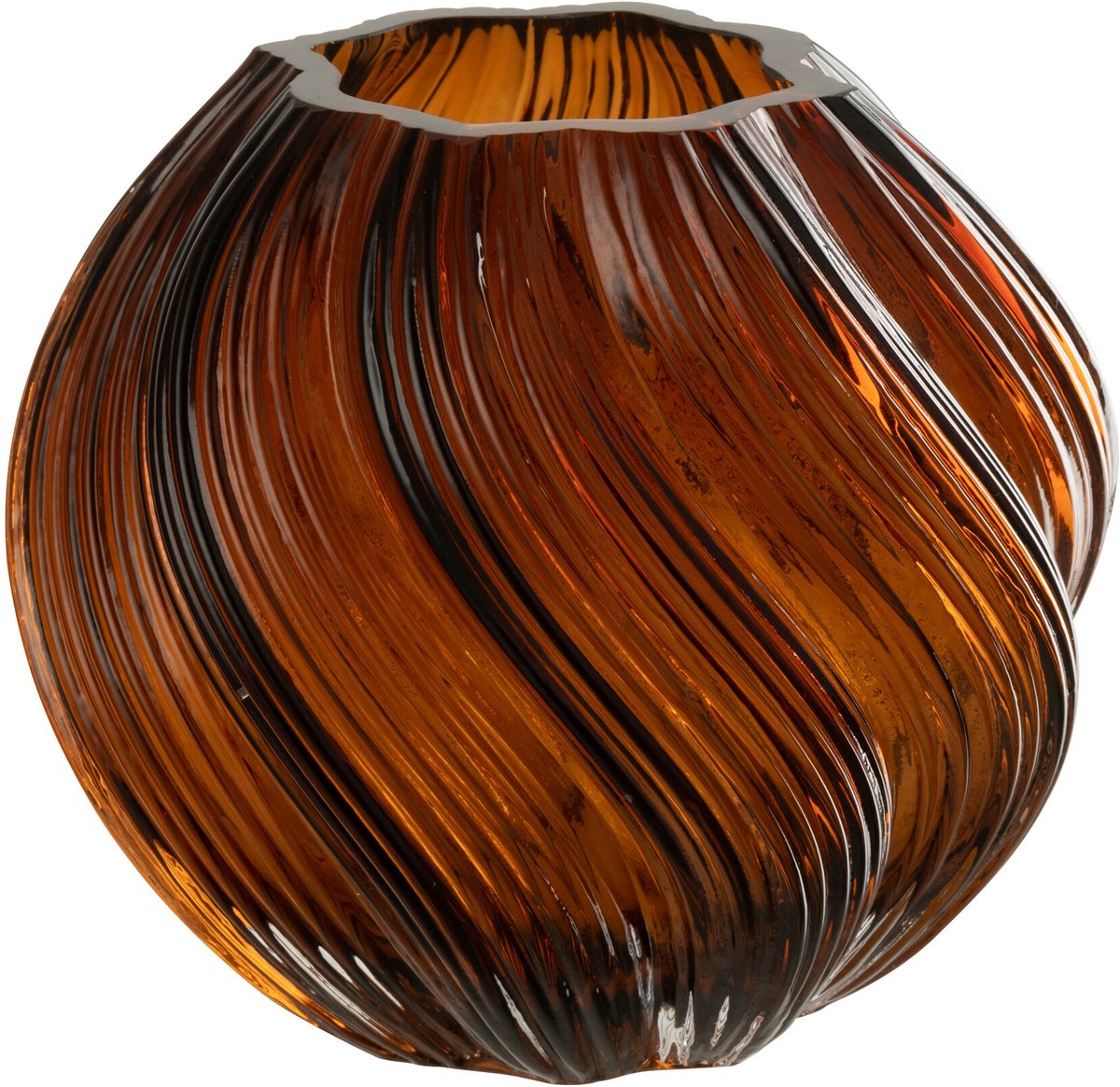 J-Line vaas Carol - glas - bruin - small