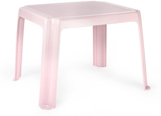 Plasticforte Tuinstoelen en tafel set voor kinderen - kunststof - roze - met 4x stoelen - buiten/binnen van Merkloos — afbeelding 3