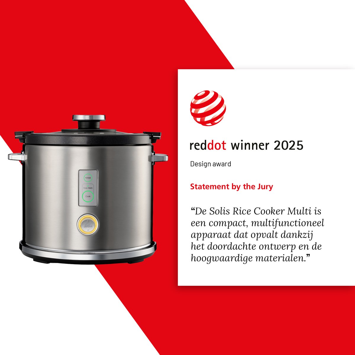 Solis Rice Cooker Multi 8162 - Rijstkoker en Stoomkoker - Voor Alle Soorten Rijst - Stoompan voor Rijst, Groente, Vis en Meer - 650 W - 1.2L thumbnail 3