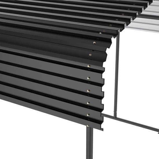 Extra grote metalen carport, tent, garage, robuuste autoberging, buitengarage, bootopslag, garage, tent, opbergtent, kampeertent - 10x15FT - 450×300×250cm van VOUNOT — afbeelding 2