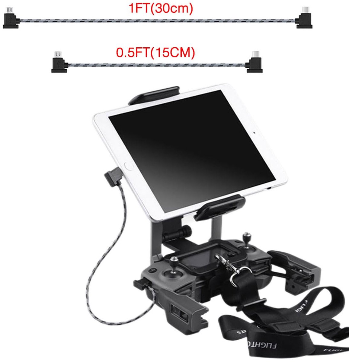 30 cm + 1,5 m (2 stuks) Micro naar USB C afstandsbedieningskabel, Geschikt voor iPhone 15 Pro, Dji Mavic Mini 4, DJI Air 2S, Dji Mavic 3, Dji Mavic Mini 2, Spark, DJI drone naar tabletkabel – foto 3