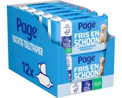 Page® vochtig toiletpapier - Fris en Schoon (Compleet Schoon) - langdurige frisheid - 456 velletjes - 12 x 38 stuks - Voordeelverpakking
