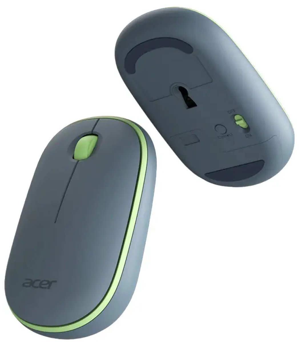 Acer Wireless Bubble Mouse - AMR100 Blue (Retail pack) muis Universeel Ambidextrous RF Draadloos Optisch 1600 DPI