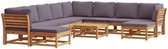 vidaXL-11-delige-Loungeset-met-kussens-massief-acaciahout