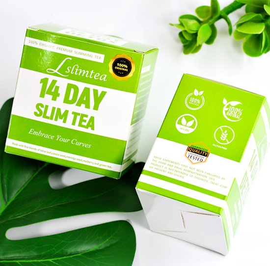 SlimTea 14 Dagen Detox Thee – Embrace Your Curves – Natuurlijk Afslanken & Detoxen – 100% Biologisch – Onderdrukt Honger & Stimuleert Vetverbranding