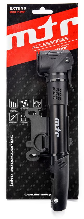 Meteor - Pompe à vélo - Mini pompe à vélo, compacte, légère